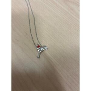 Rhinestone Martini Drink Necklace